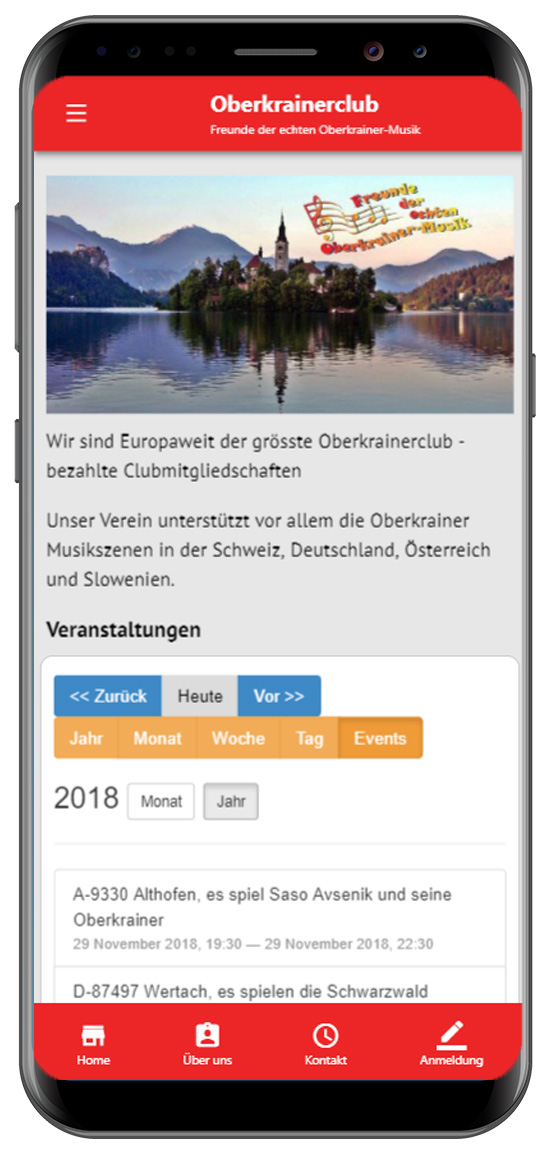 App - PWA Referenz Oberkrainerclub